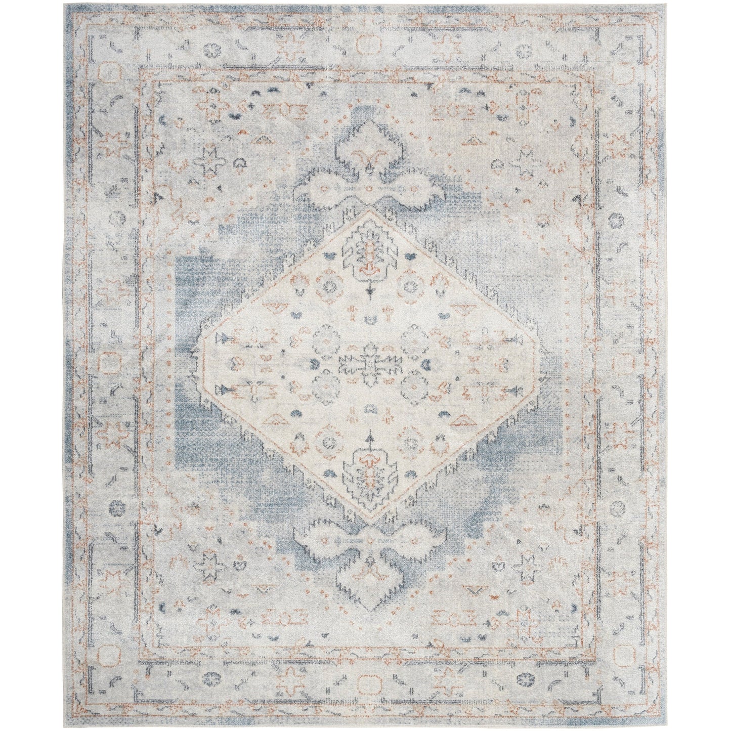 Nourison Abby Machine Washable Indoor only Persian Distressed Area Rug