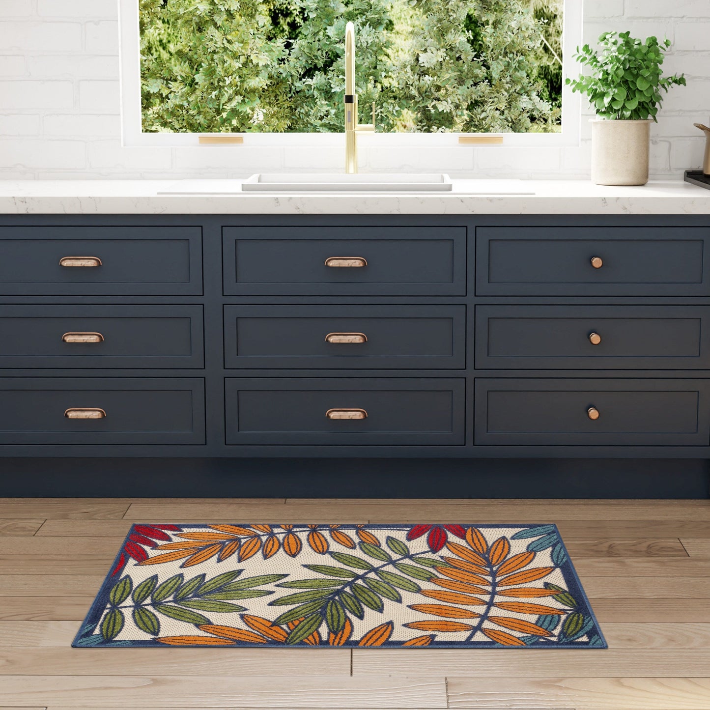 Nourison Alice Indoor/Outdoor Floral Area Rug