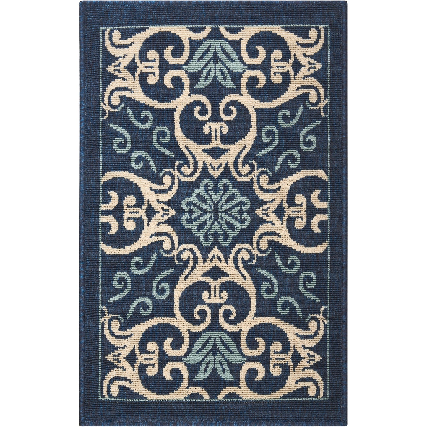 Nourison Caribbean Floral Geometric Indoor/Outdoor Area Rug