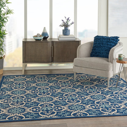 Nourison Caribbean Floral Geometric Indoor/Outdoor Area Rug