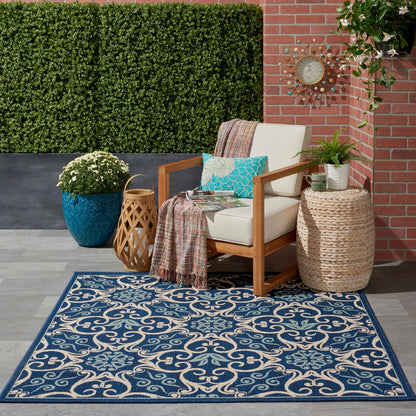 Nourison Caribbean Floral Geometric Indoor/Outdoor Area Rug