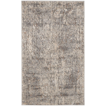 Nourison Concerto Distressed Abstract Beige Grey Area Rug