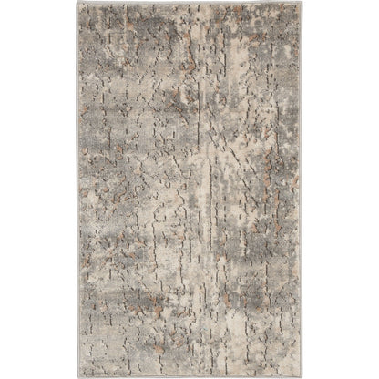 Nourison Concerto Distressed Abstract Beige Grey Area Rug