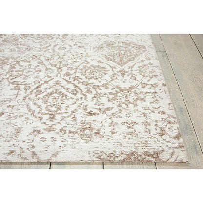 Nourison Damask Distressed Contemporary Area Rug