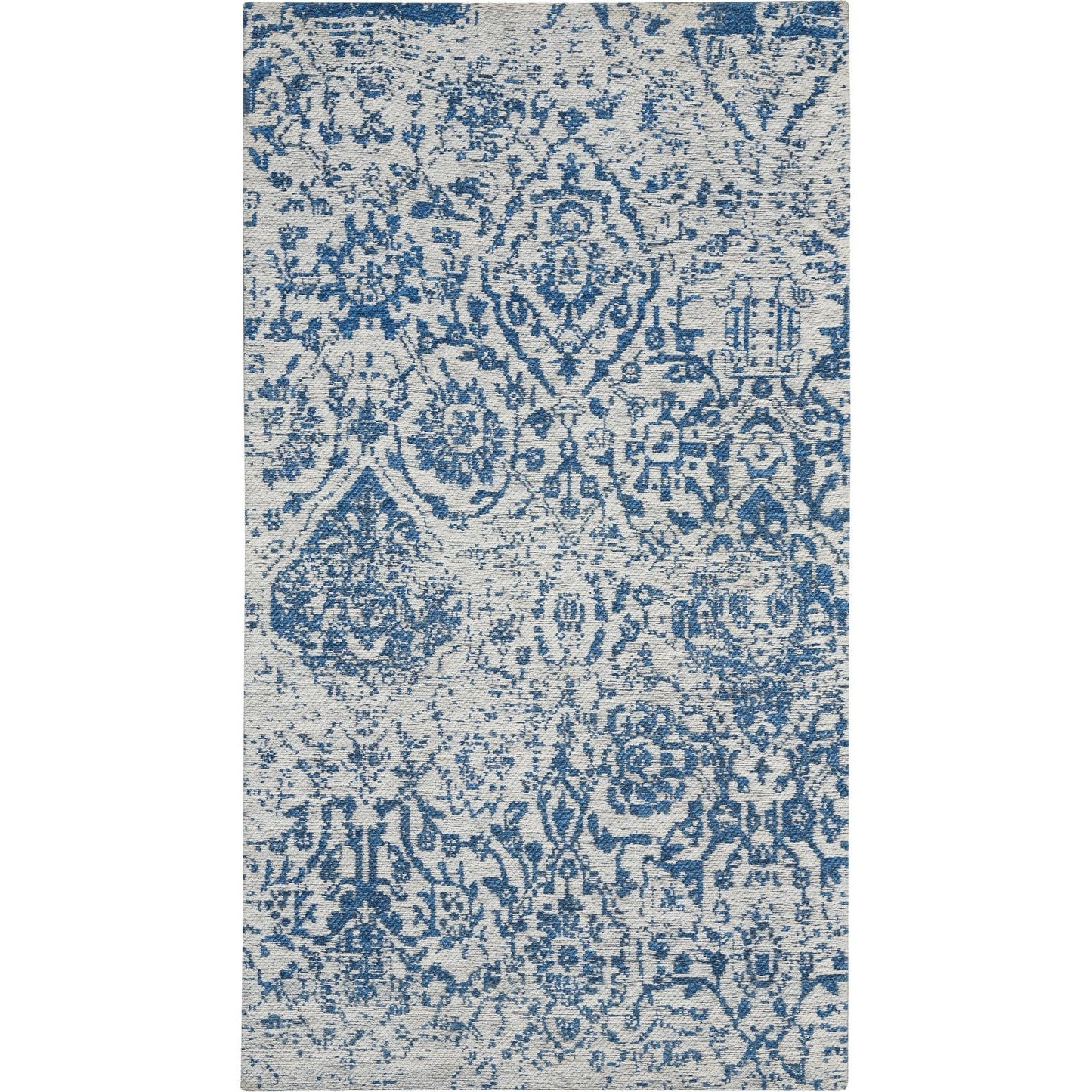 Nourison Damask Distressed Contemporary Area Rug