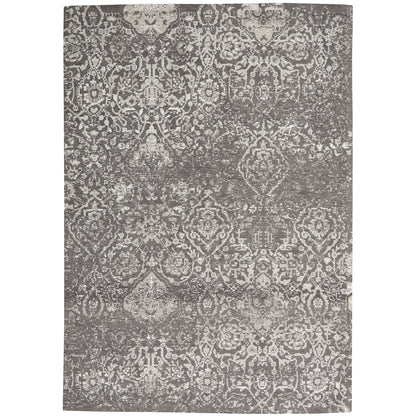 Nourison Damask Distressed Contemporary Area Rug