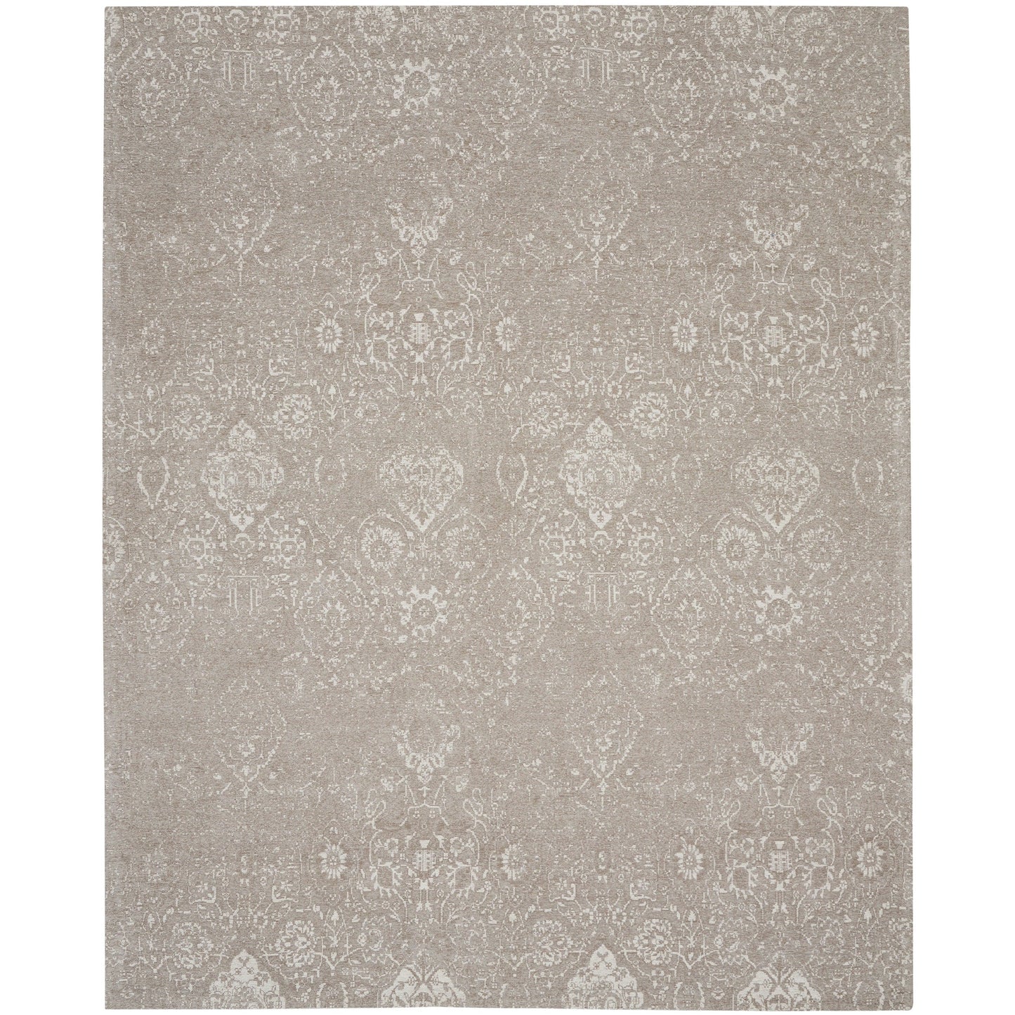 Nourison Damask Distressed Contemporary Area Rug