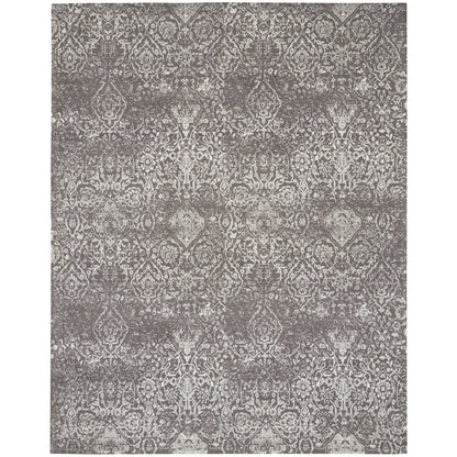 Nourison Damask Distressed Contemporary Area Rug