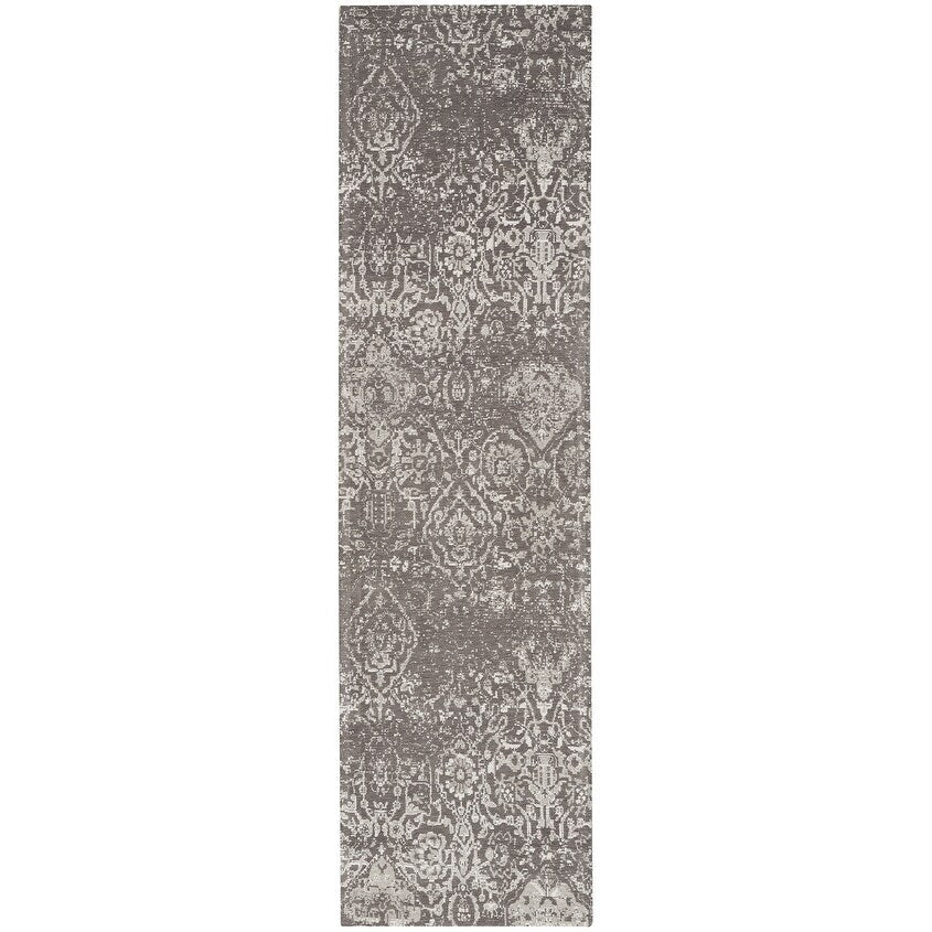 Nourison Damask Distressed Contemporary Area Rug