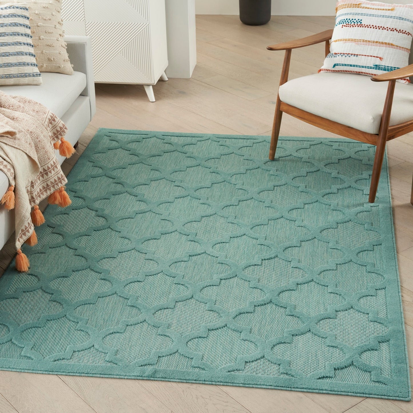 Nourison Easy Care Indoor/Outdoor Moroccan Trellis Area Rug