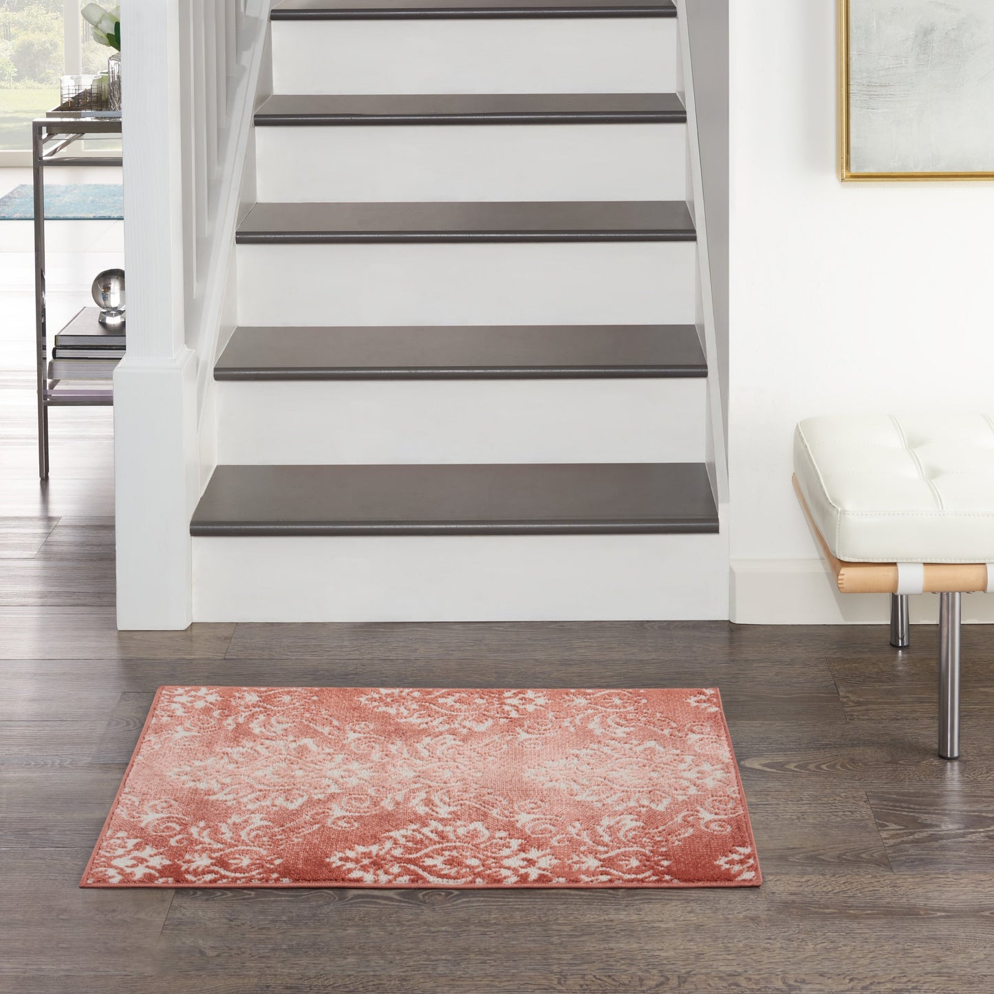 Nourison Elation Damask Pattern French Country Area Rug