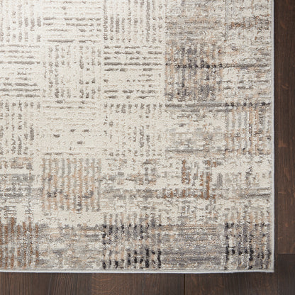 Nourison Emily Indoor only Ivory Grey Abstract Area Rug
