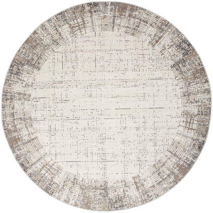 Nourison Emily Indoor only Ivory Grey Abstract Area Rug