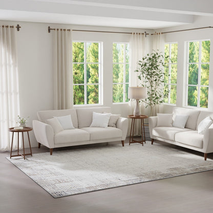 Nourison Emily Indoor only Ivory Grey Abstract Area Rug