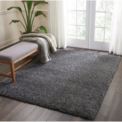 Nourison Malibu Shag Modern Plush Solid Area Rug