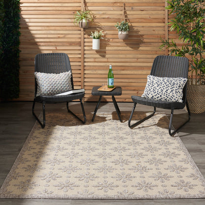 Nourison Palamos Modern Floral Hi Low Geometric Indoor Outdoor Area Rug
