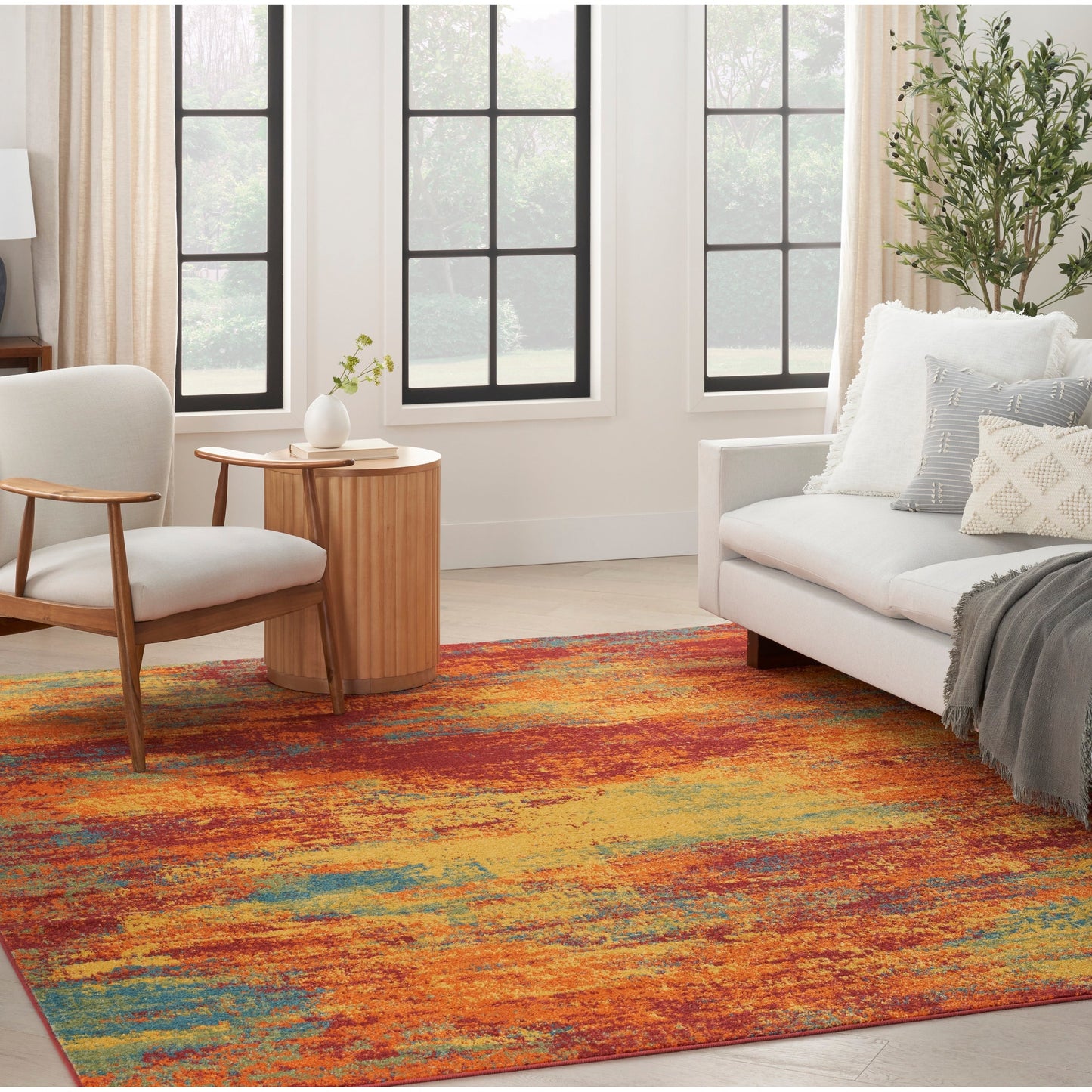 Nourison Sandy Indoor/Outdoor Abstract Area Rug