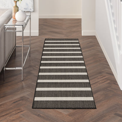 Nourison Selerno Indoor/Outdoor Striped Area Rug.
