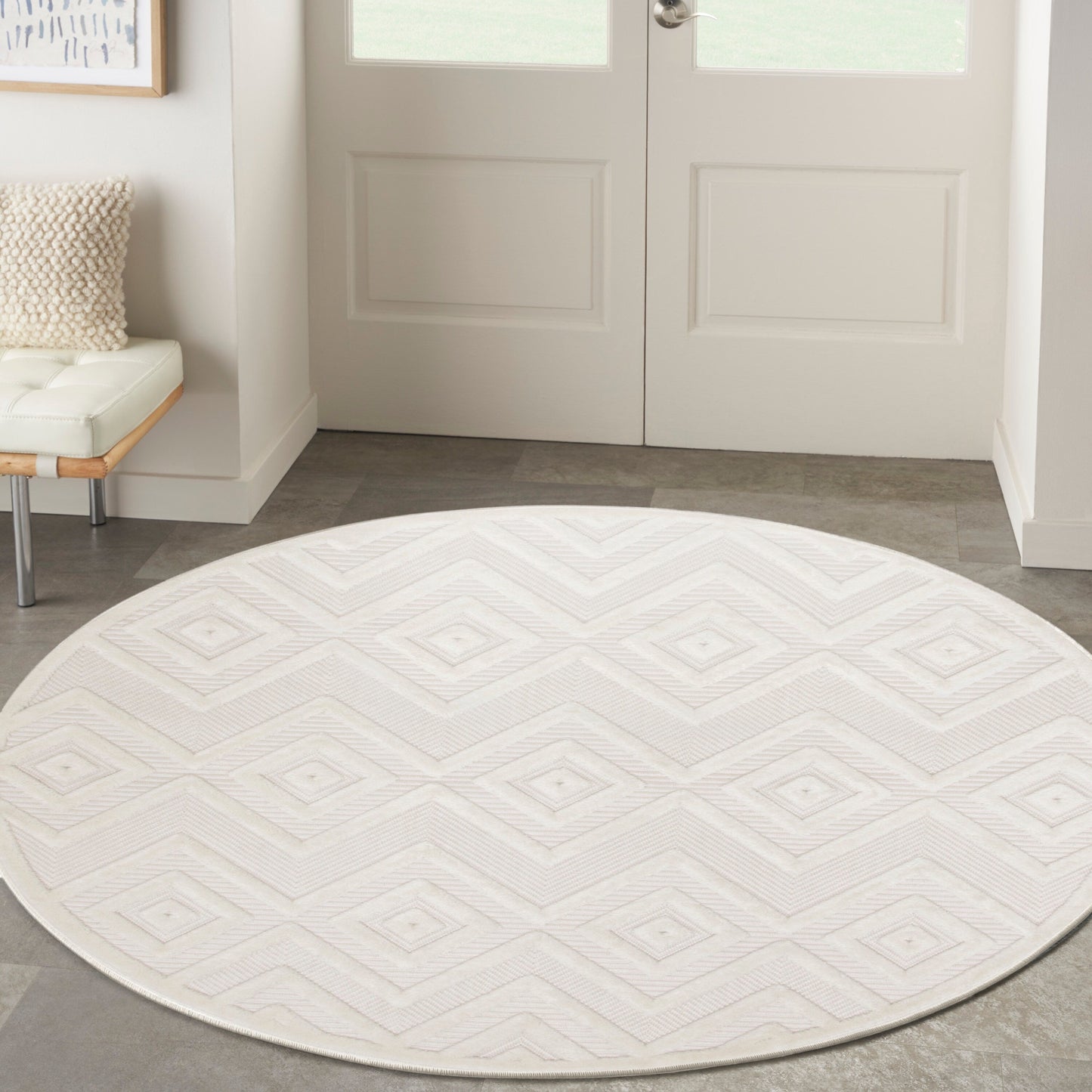 Nourison Versatile Indoor/Outdoor Geometric Flatweave Area Rug