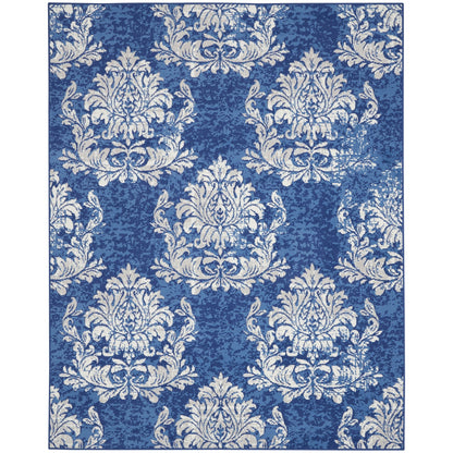 Nourison Whimsicle French Country Botanical Ivory Navy Area Rug