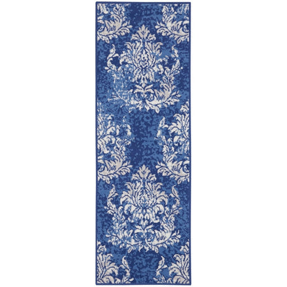 Nourison Whimsicle French Country Botanical Ivory Navy Area Rug