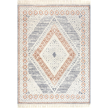 Nuloom Acacia Raised Diamond Tasseled Area Rug