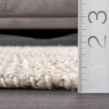 Nuloom Ashli Solid Farmhouse Jute Area Rug