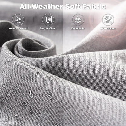 Ensemble de conversation 5 pièces en osier pour patio à dossier haut OVIOS