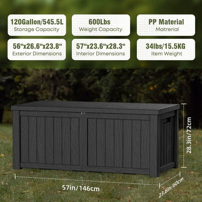 Outdoor Patio Storage Resin Lockable Deck Box