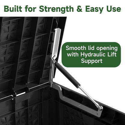 Outdoor Patio Storage Resin Lockable Deck Box