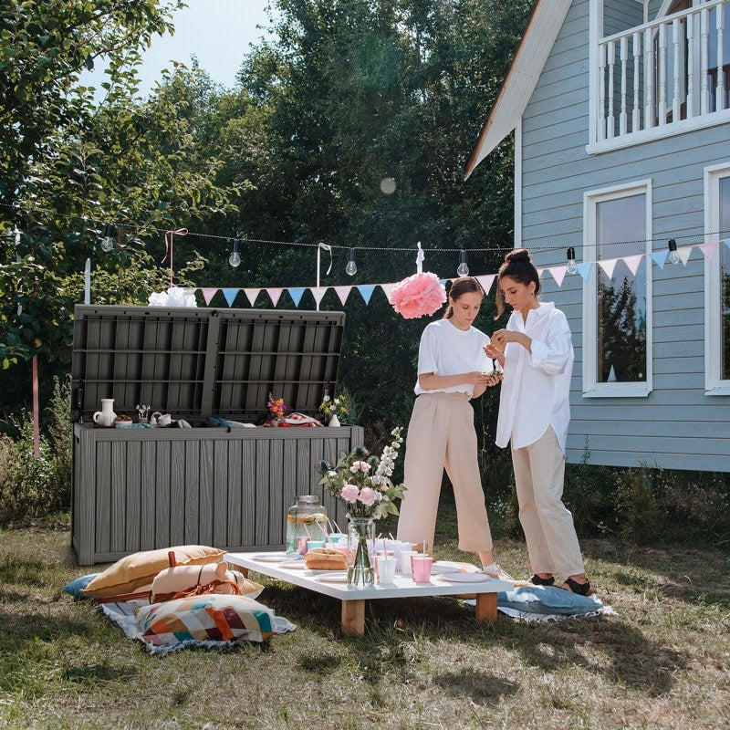 Outdoor Patio Storage Resin Lockable Deck Box