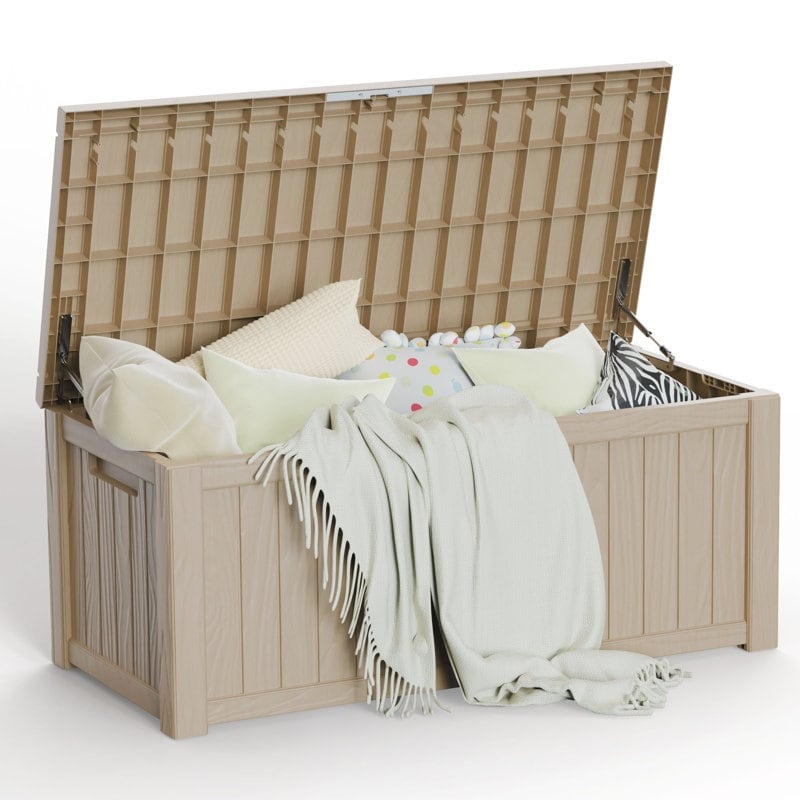 Outdoor Patio Storage Resin Lockable Deck Box