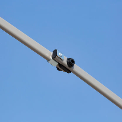 Outsunny 12' x 12' Pop Up Canopy Sun Shade Tente instantanée pliable avec filet latéral en maille, hauteur réglable sur 3 niveaux