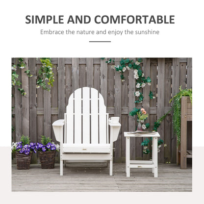 Chaise pliante Adirondack Outsunny, chaises de plage pliantes en plastique PEHD pour terrasse et jardin