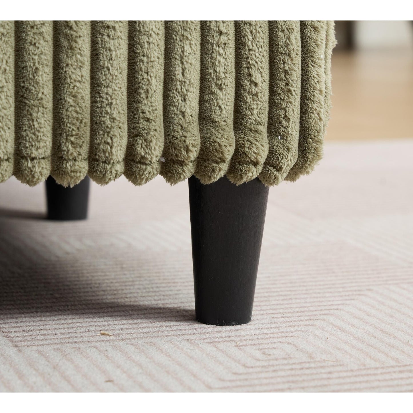 Oversized Chaise Lounge Fluffy Corduroy Sofa Bed Adjustable