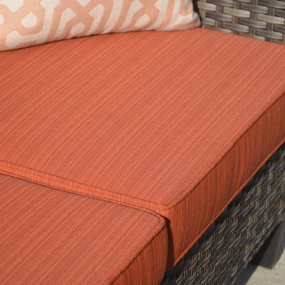 Ensemble de 5 sièges de jardin à dossier haut en osier OVIOS