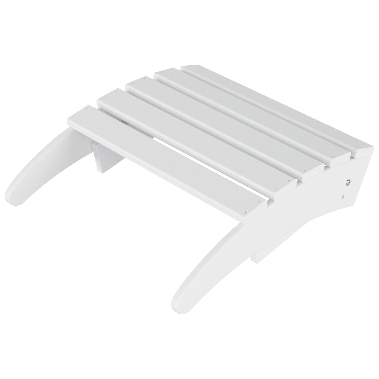 Chaise Adirondack pliable Polytrends Laguna en PEHD pour terrasse extérieure toutes saisons avec pouf (ensemble 2 pièces)