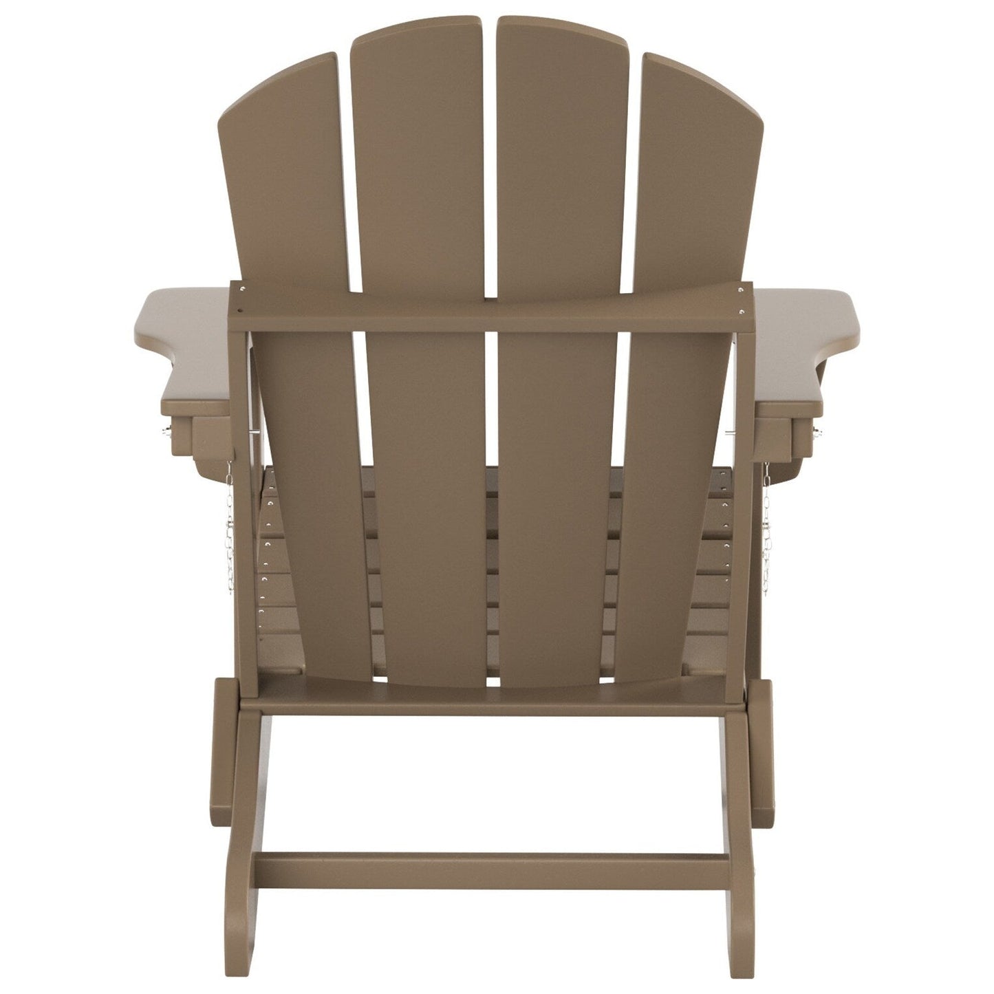 Chaise Adirondack pliable Polytrends Laguna en PEHD pour terrasse extérieure toutes saisons avec pouf (ensemble 2 pièces)