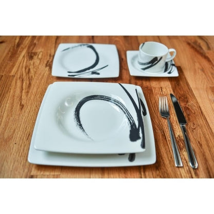 Assiettes carrées Paint It Black (lot de 6)