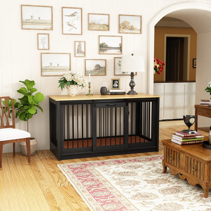 Cage pour chien élégante et robuste avec renfort en tube de fer