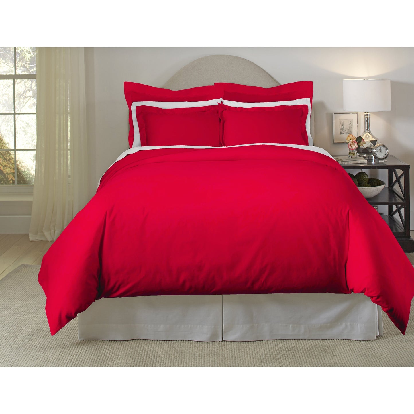 Pointehaven 620 Thread Count Long Staple Cotton Duvet Cover Set