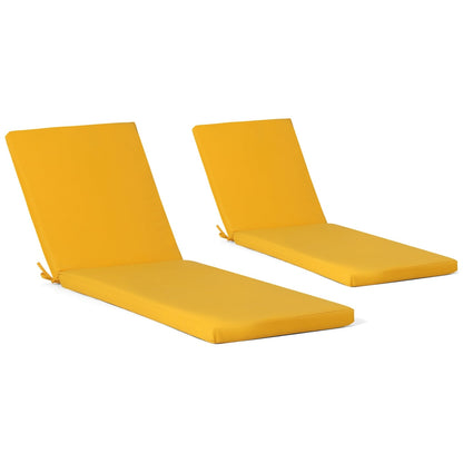 Coussins de chaise longue d'extérieur Polytrends, résistants à la décoloration, toutes saisons (lot de 2)