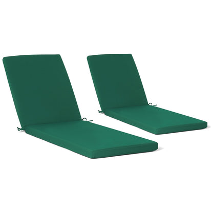 Coussins de chaise longue d'extérieur Polytrends, résistants à la décoloration, toutes saisons (lot de 2)