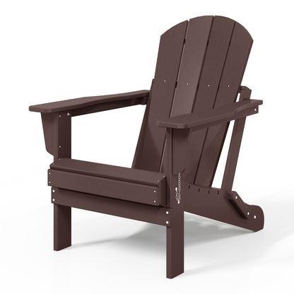 Chaise pliante Adirondack Polytrends Laguna résistante à la décoloration et aux intempéries pour patio extérieur