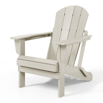 Chaise pliante Adirondack Polytrends Laguna résistante à la décoloration et aux intempéries pour patio extérieur
