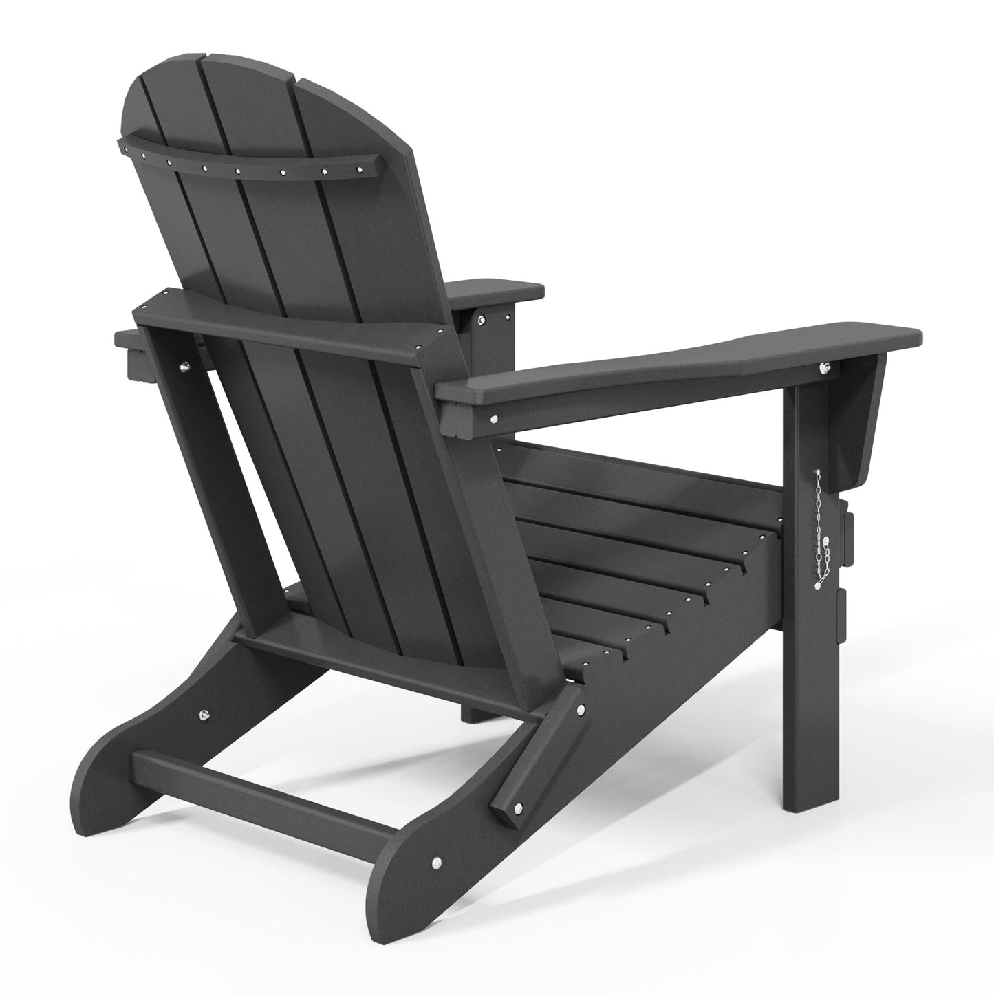Chaise pliante Adirondack Polytrends Laguna résistante à la décoloration et aux intempéries pour patio extérieur