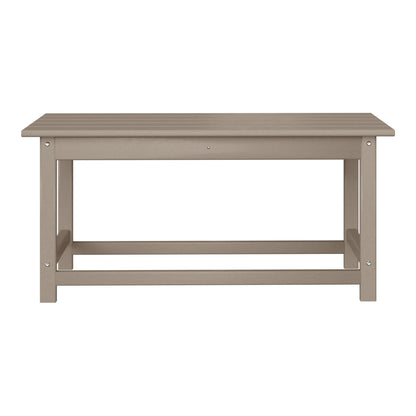 Polytrends Laguna Hdpe All Weather Outdoor Patio Rectangular Coffee Table