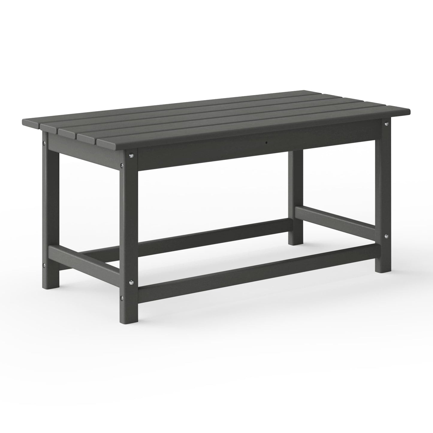 Polytrends Laguna Hdpe All Weather Outdoor Patio Rectangular Coffee Table