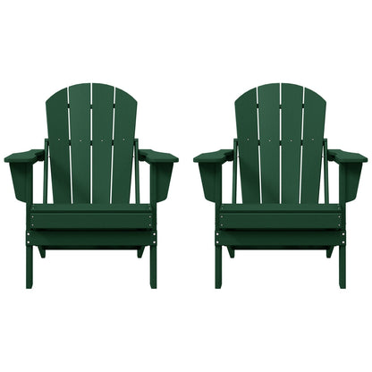 Chaises pliantes Adirondack Polytrends Laguna résistantes aux intempéries (lot de 2)