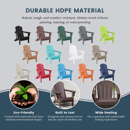 Chaises pliantes Adirondack Polytrends Laguna résistantes aux intempéries (lot de 2)